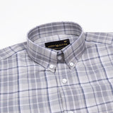 Plaksy Drak Silver Checked Button Down Cotton Shirt - John Ellies