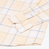 Plaksy Light Yellow Checked Button Down Cotton Shirt - John Ellies