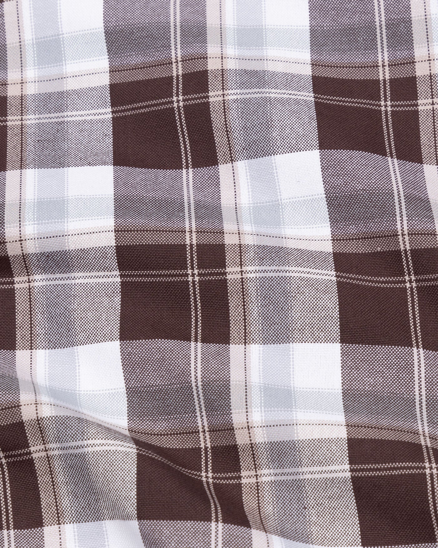 Plaksy Brown Checked Button Down Cotton Shirt - John Ellies