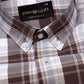 Plaksy Brown Checked Button Down Cotton Shirt - John Ellies