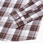 Plaksy Brown Checked Button Down Cotton Shirt - John Ellies