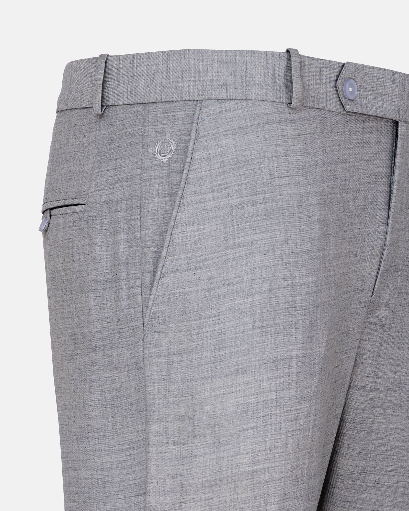Brant Silver Formal Cotton Pant - John Ellies