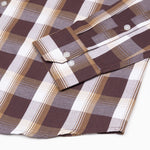 Plaksy Brown And White Checked Button Down Cotton Shirt - John Ellies