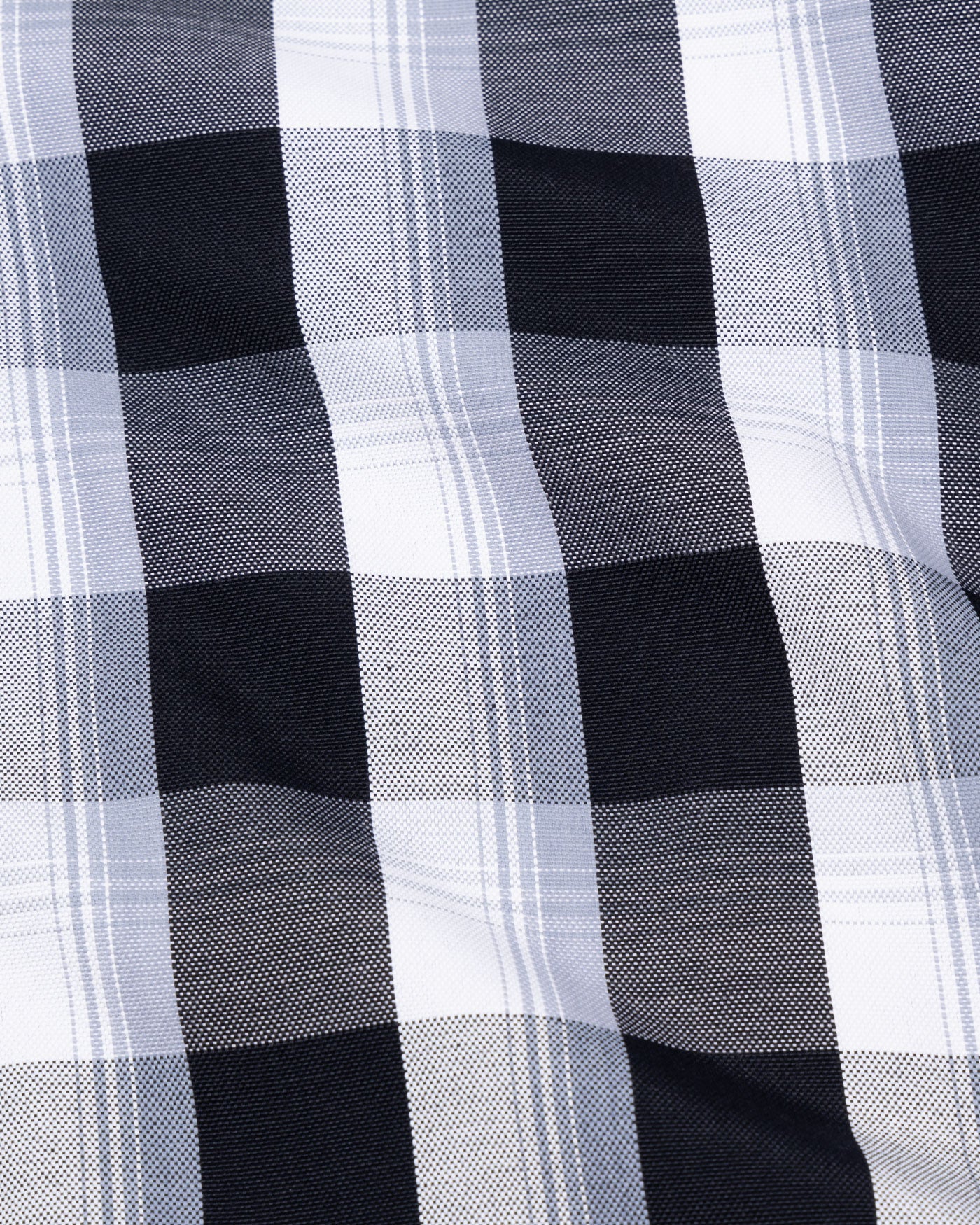 Plaksy Black And White Checked Button Down Cotton Shirt - John Ellies