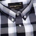 Plaksy Black And White Checked Button Down Cotton Shirt - John Ellies