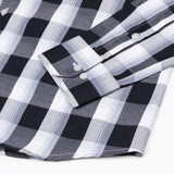 Plaksy Black And White Checked Button Down Cotton Shirt - John Ellies