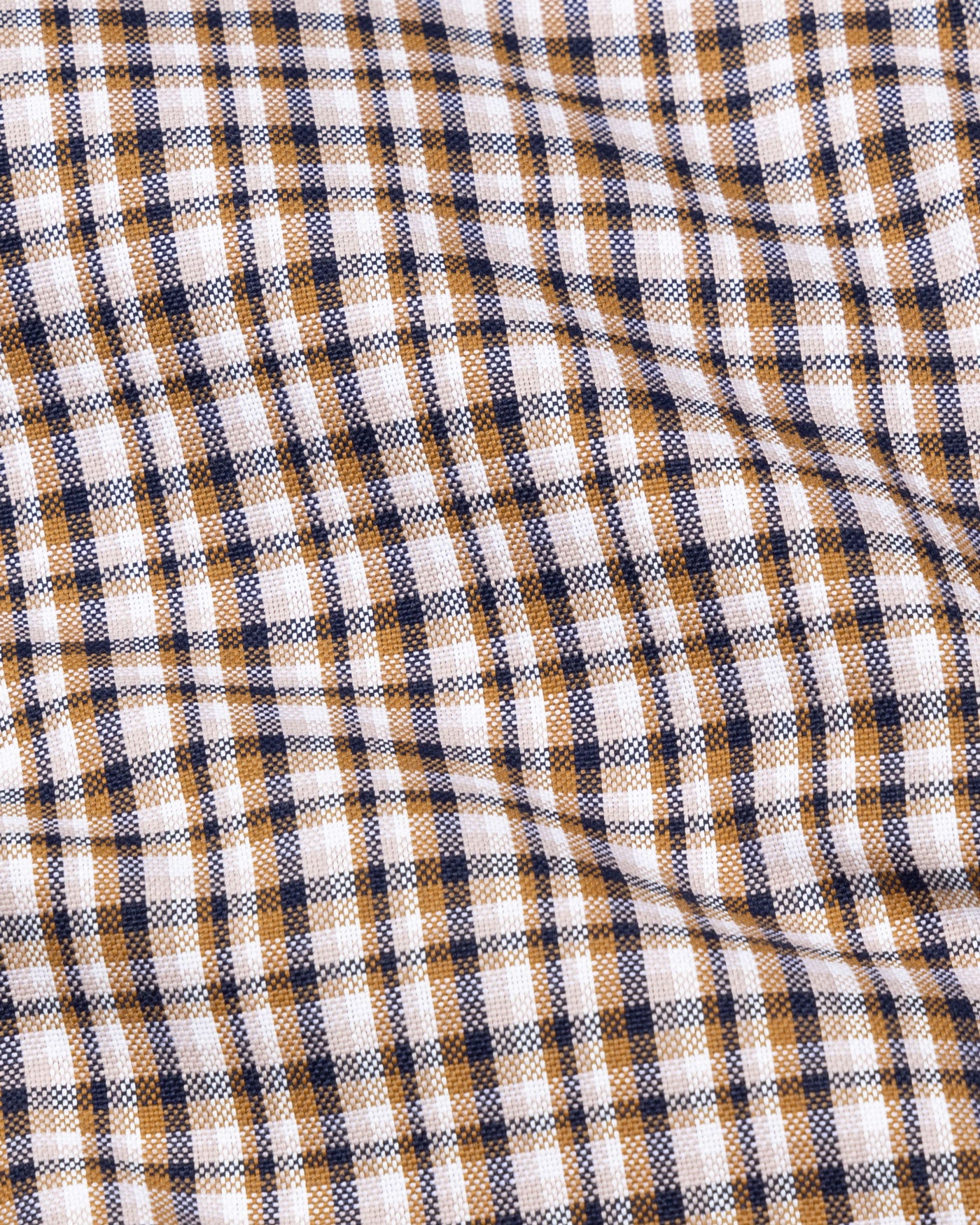 Tauris Brown Checked Button Down Cotton Shirt - John Ellies