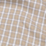 Tauris Khaki Brown Checked Button Down Cotton Shirt - John Ellies