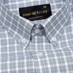 Tauris Olive Checked Button Down Cotton Shirt - John Ellies