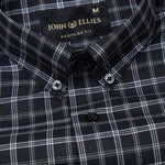 Tauris Black Checked Button Down Cotton Shirt - John Ellies