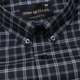 Tauris Black Checked Button Down Cotton Shirt - John Ellies