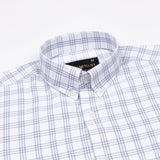 Tauris White Checked Button Down Cotton Shirt - John Ellies