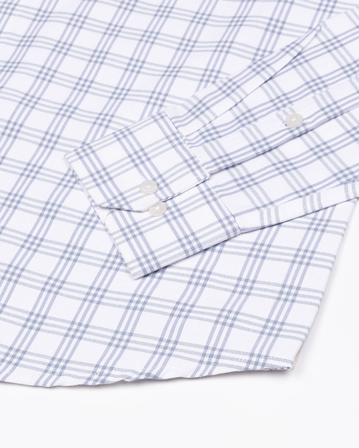 Tauris White Checked Button Down Cotton Shirt - John Ellies