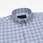 Tauris Grey Checked Button Down Cotton Shirt - John Ellies