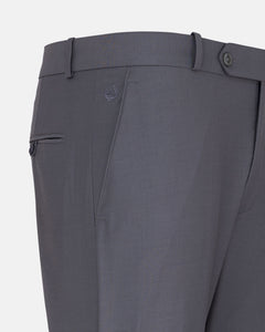 Brant Grey Formal Cotton Pant - John Ellies