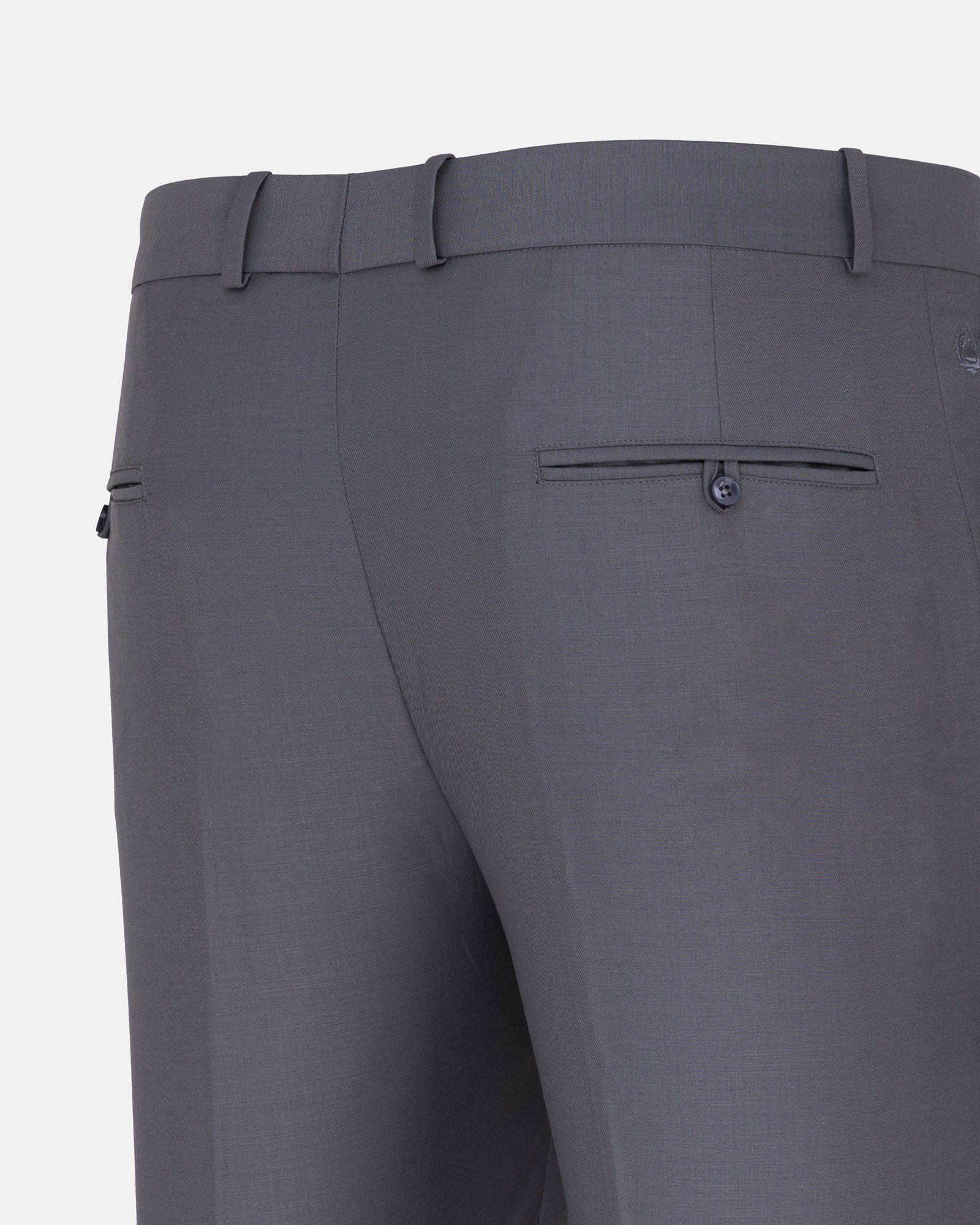 Brant Grey Formal Cotton Pant - John Ellies