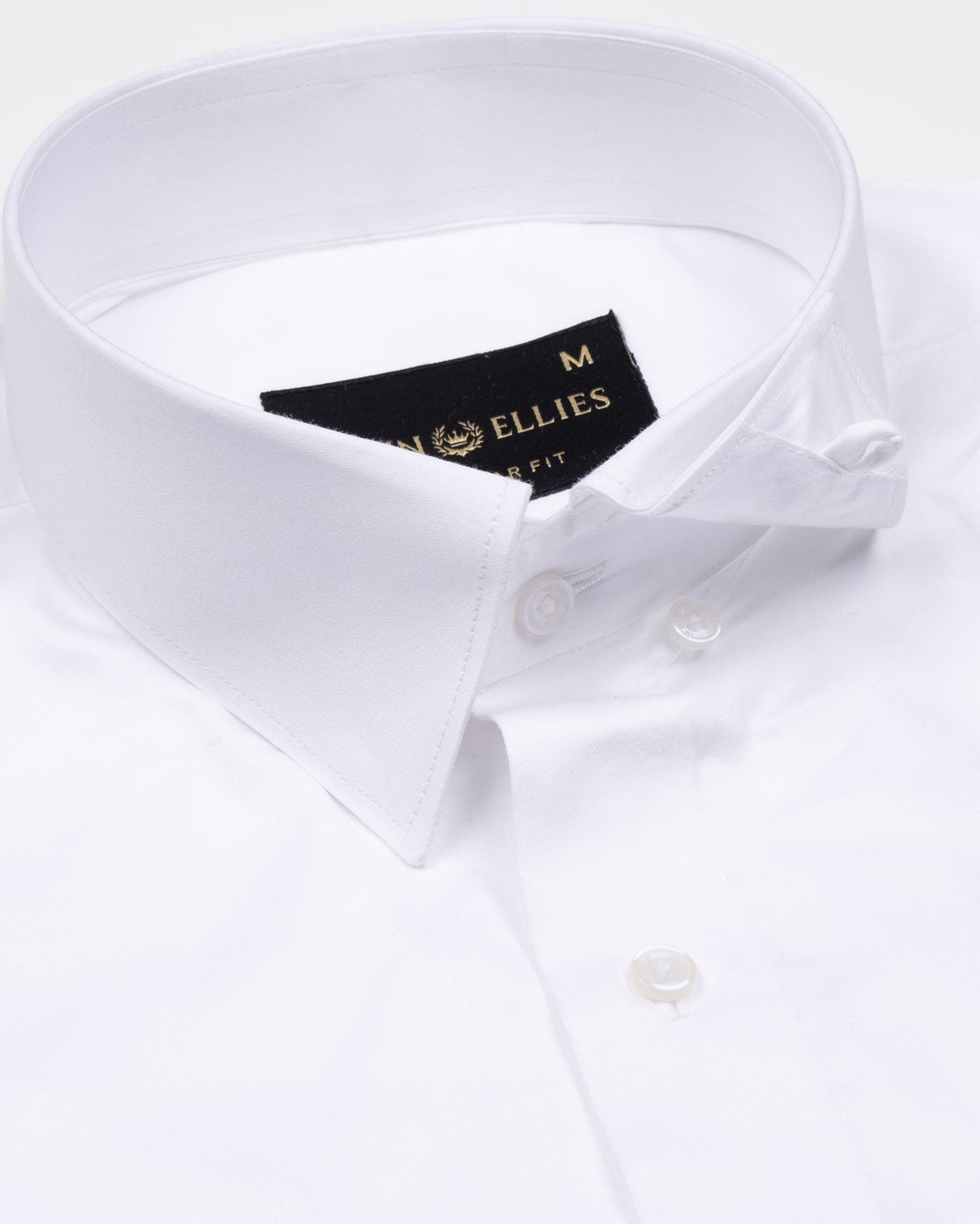 Rostin White Hidden Button Down Giza Cotton Shirt - John Ellies