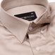 Rostin Tan Hidden Button Down Giza Cotton Shirt - John Ellies