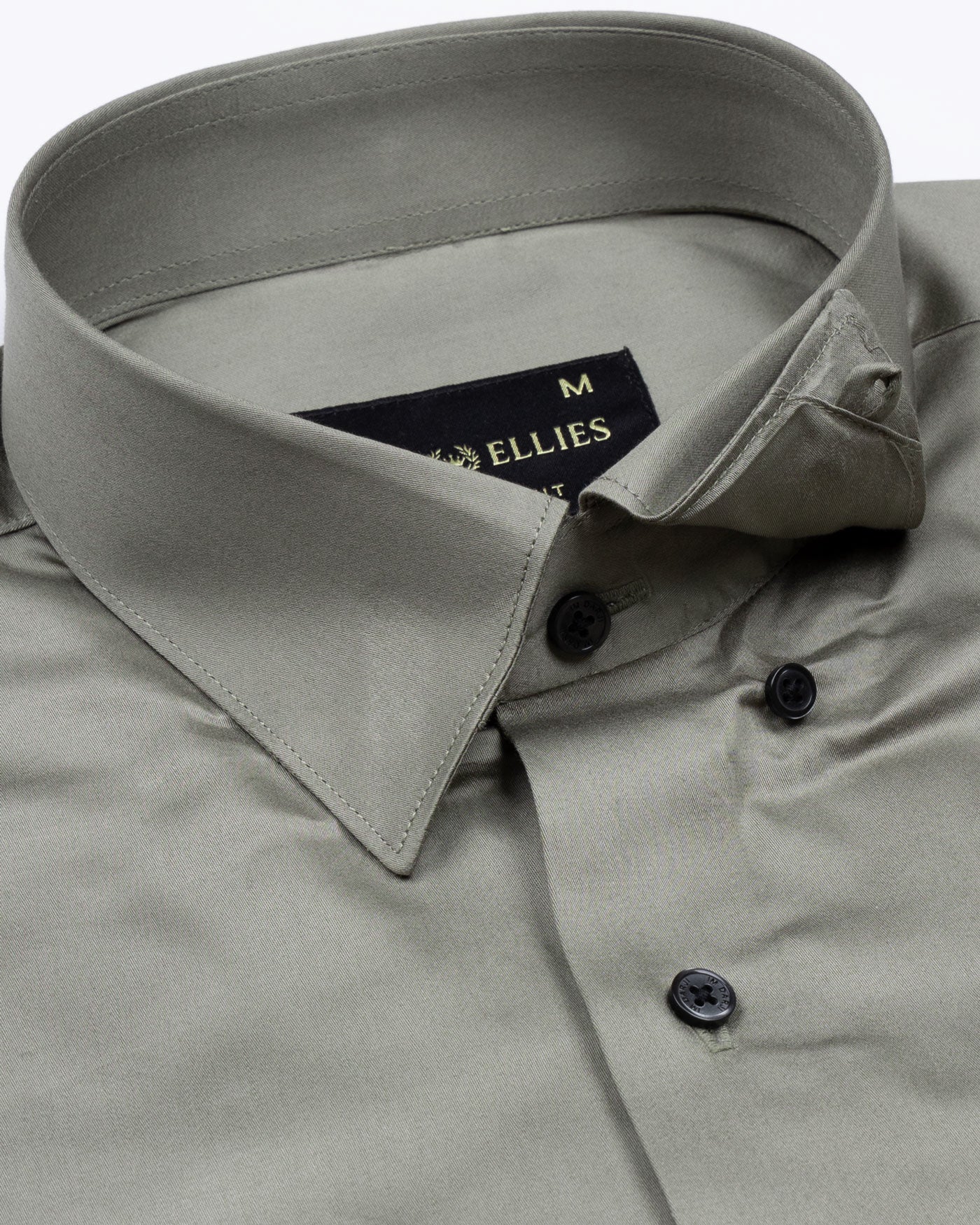 Rostin Olive Hidden Button Down Giza Cotton Shirt - John Ellies