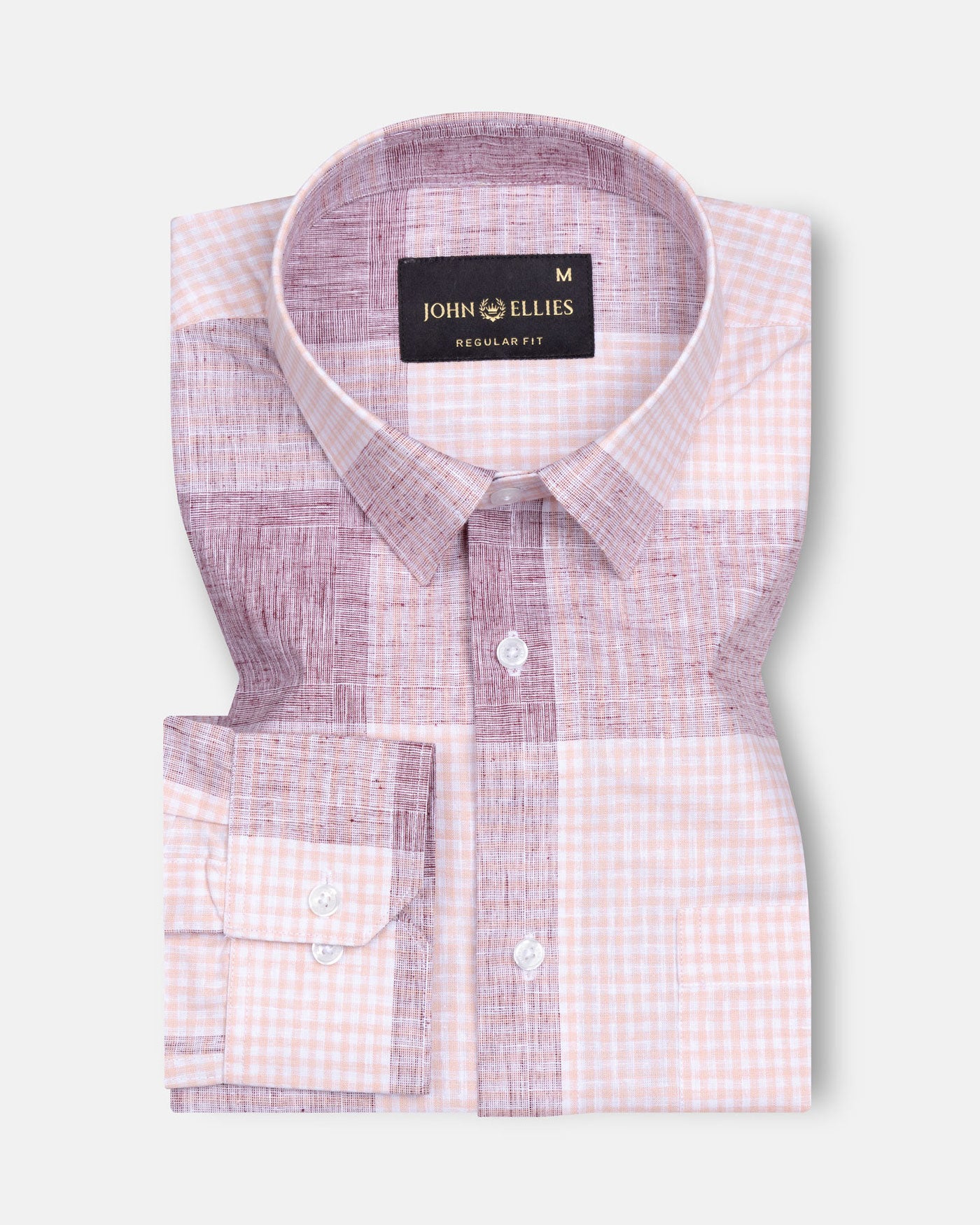 Capella Pink Checked Luxurious Linen Shirt - John Ellies