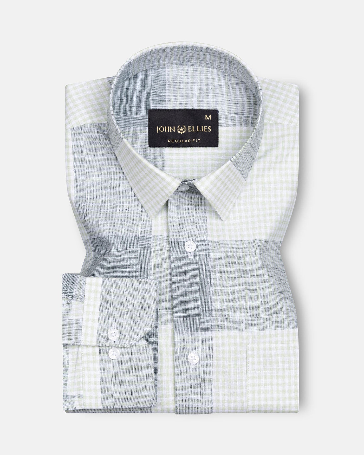 Capella Green Checked Luxurious Linen Shirt - John Ellies