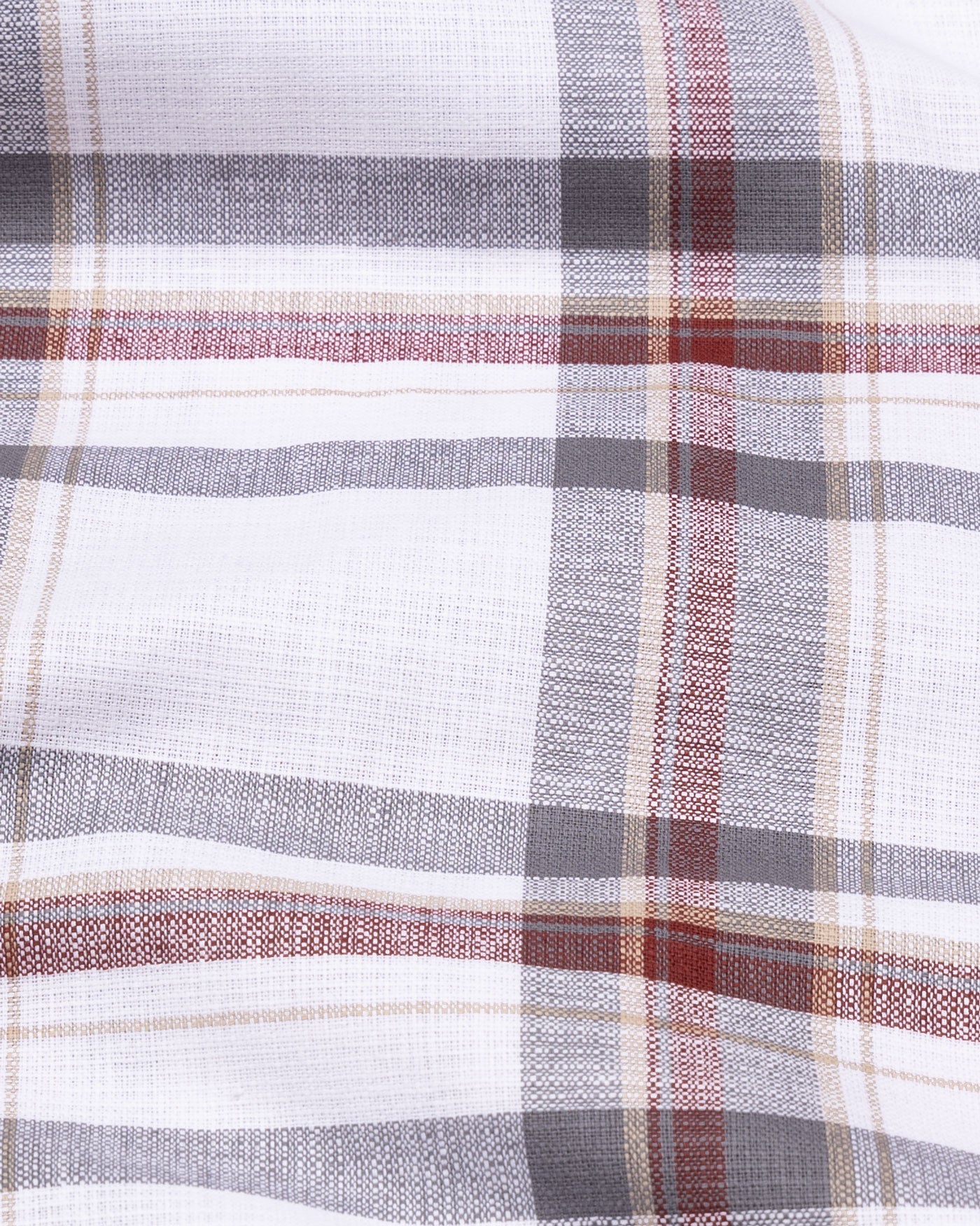 Capella White Checked Luxurious Linen Shirt - John Ellies