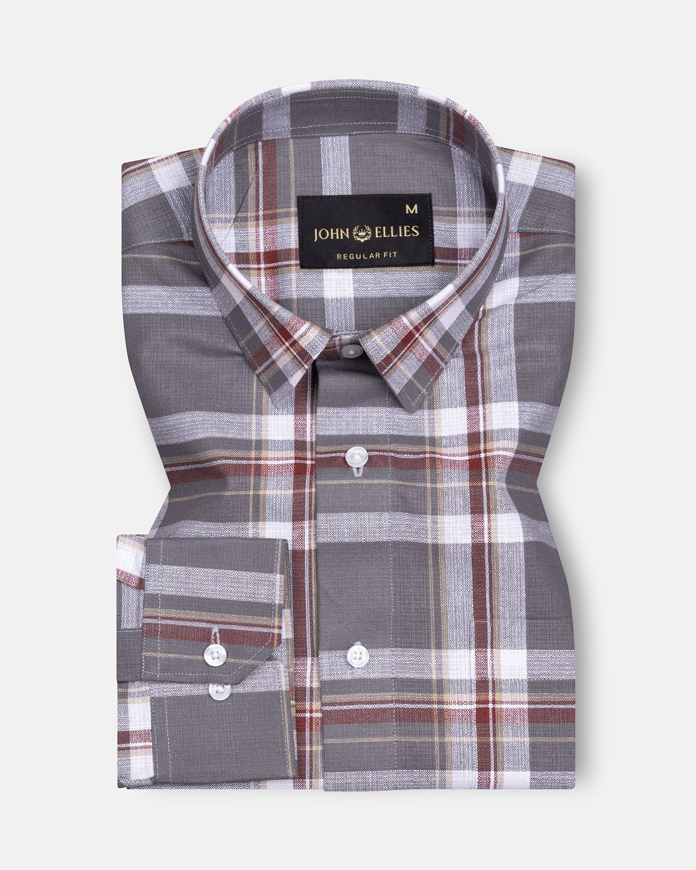 Capella Grey Checked Luxurious Linen Shirt - John Ellies