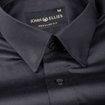 Rostin Black Hidden Button Down Giza Cotton Shirt - John Ellies