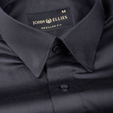 Rostin Black Hidden Button Down Giza Cotton Shirt - John Ellies