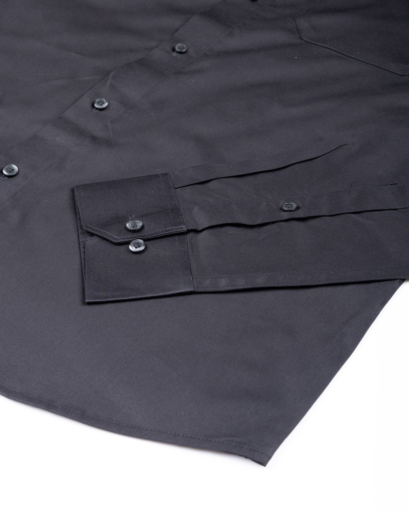 Rostin Black Hidden Button Down Giza Cotton Shirt - John Ellies