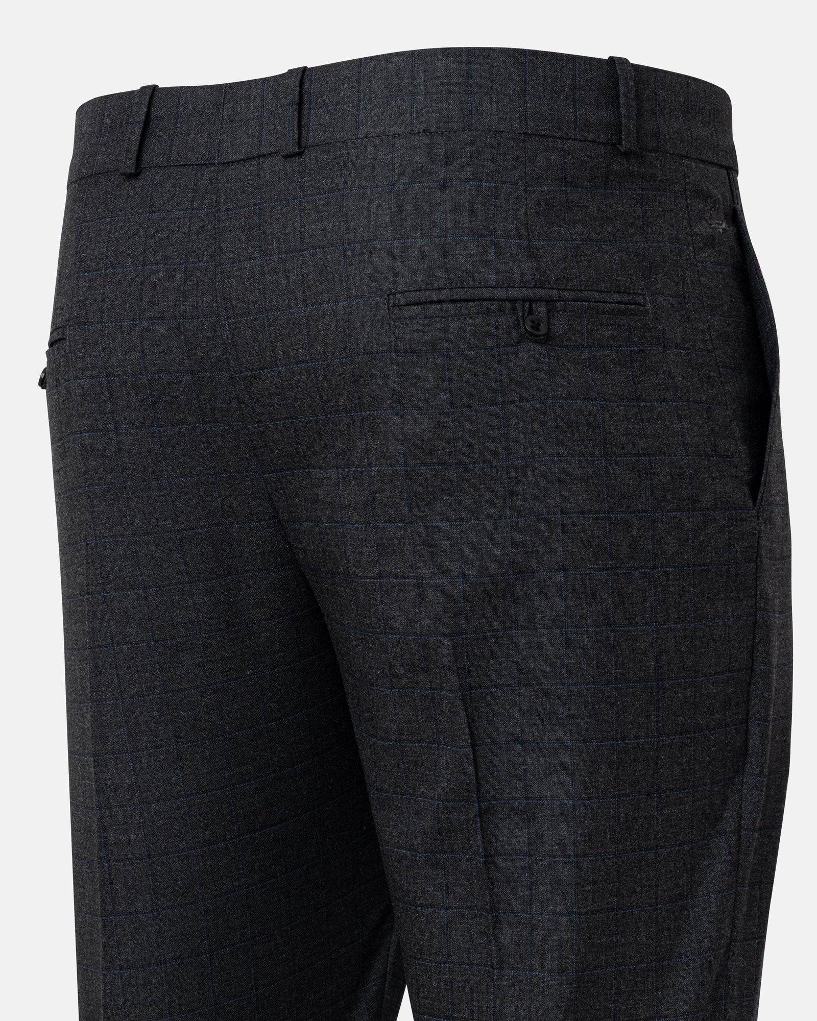 Robbs Black Checked Formal Pant - John Ellies