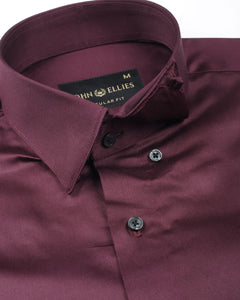 Rostin Purple Hidden Button Down Giza Cotton Shirt - John Ellies