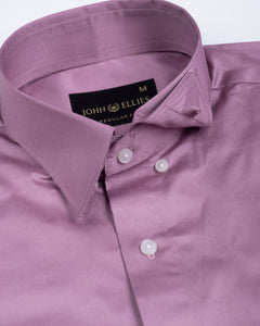 Rostin Magenta Hidden Button Down Giza Cotton Shirt - John Ellies