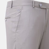 Ascots Silver Plain Formal Cotton Pant - John Ellies