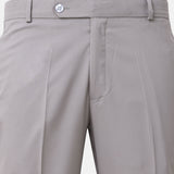 Ascots Silver Plain Formal Cotton Pant - John Ellies