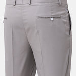 Ascots Silver Plain Formal Cotton Pant - John Ellies
