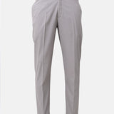 Ascots Silver Plain Formal Cotton Pant - John Ellies