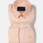 Vaspreo Orange Herringbone Textured Cotton Shirt - John Ellies