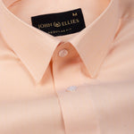 Vaspreo Orange Herringbone Textured Cotton Shirt - John Ellies