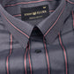 Scoria Grey Stripes Cotton Shirt - John Ellies