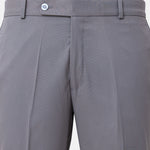 Ascots Light Grey Plain Formal Cotton Pant - John Ellies