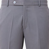 Ascots Light Grey Plain Formal Cotton Pant - John Ellies