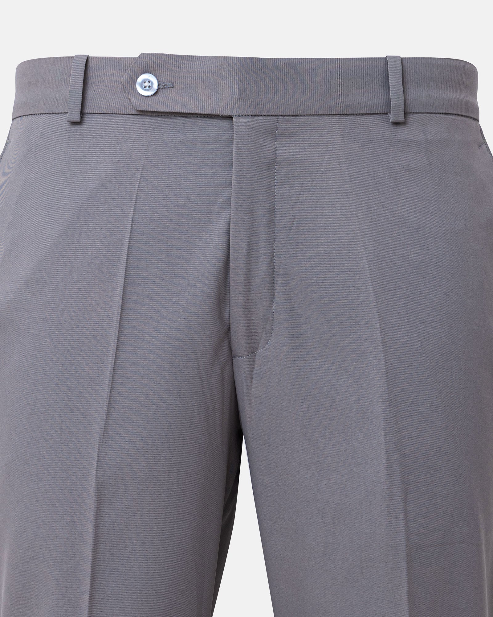 Ascots Light Grey Plain Formal Cotton Pant - John Ellies