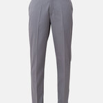 Ascots Light Grey Plain Formal Cotton Pant - John Ellies