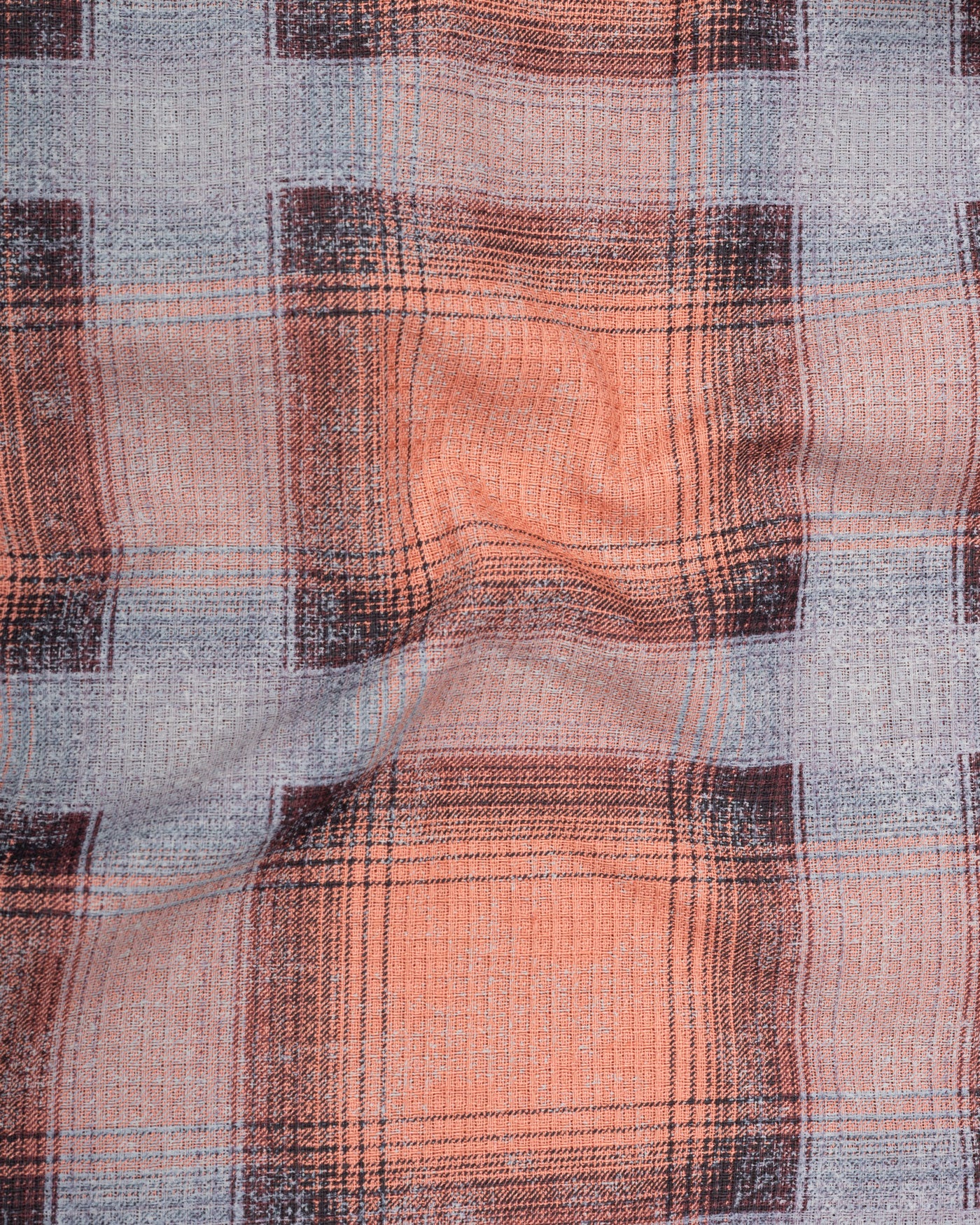 Valiant Orange Plaid Cotton Shirt - John Ellies