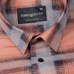 Valiant Orange Plaid Cotton Shirt - John Ellies