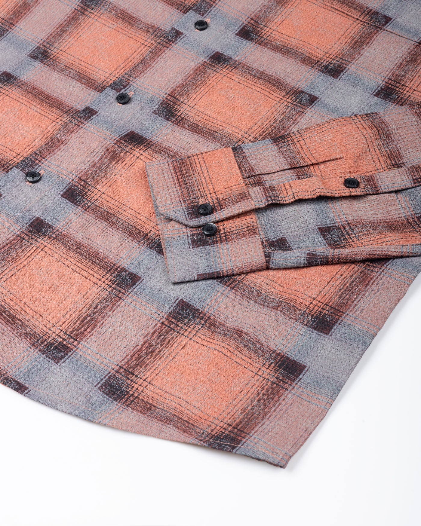 Valiant Orange Plaid Cotton Shirt - John Ellies