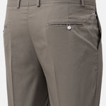 Ascots Khaki Plain Formal Cotton Pant - John Ellies