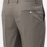Ascots Khaki Plain Formal Cotton Pant - John Ellies