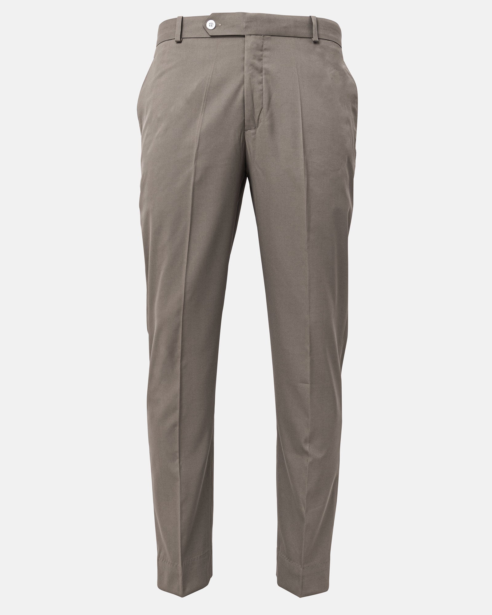 Ascots Khaki Plain Formal Cotton Pant - John Ellies